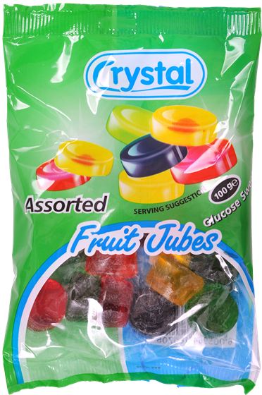 Crystal Assorted Fruit Jubes bag